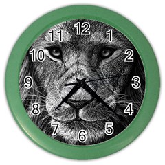 My Lion Sketch Color Wall Clocks