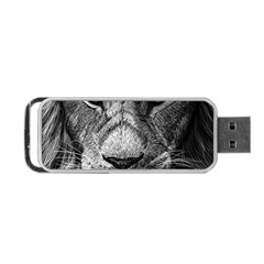 My Lion Sketch Portable Usb Flash (two Sides)