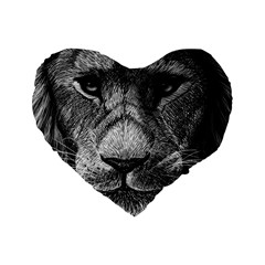 My Lion Sketch Standard 16  Premium Heart Shape Cushions by 1871930