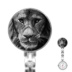 My Lion Sketch Stainless Steel Nurses Watch