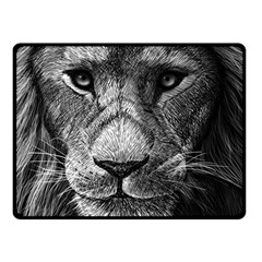 My Lion Sketch Double Sided Fleece Blanket (small) 