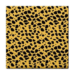 Skin Animals Cheetah Dalmation Black Yellow Tile Coasters by Mariart