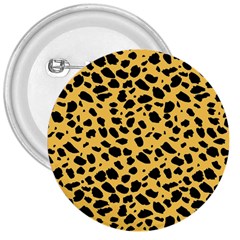 Skin Animals Cheetah Dalmation Black Yellow 3  Buttons