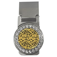 Skin Animals Cheetah Dalmation Black Yellow Money Clips (cz)  by Mariart