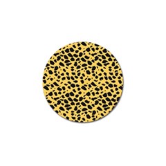 Skin Animals Cheetah Dalmation Black Yellow Golf Ball Marker (10 Pack) by Mariart