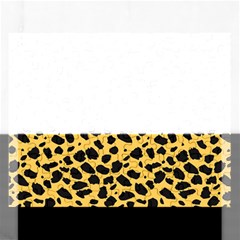 Skin Animals Cheetah Dalmation Black Yellow Rectangular Jigsaw Puzzl by Mariart