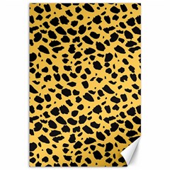 Skin Animals Cheetah Dalmation Black Yellow Canvas 12  X 18   by Mariart