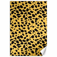 Skin Animals Cheetah Dalmation Black Yellow Canvas 24  X 36  by Mariart