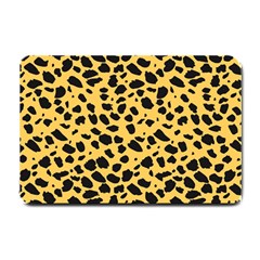 Skin Animals Cheetah Dalmation Black Yellow Small Doormat  by Mariart