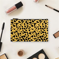 Skin Animals Cheetah Dalmation Black Yellow Cosmetic Bag (small)  by Mariart