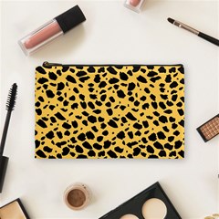 Skin Animals Cheetah Dalmation Black Yellow Cosmetic Bag (medium)  by Mariart