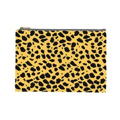 Skin Animals Cheetah Dalmation Black Yellow Cosmetic Bag (large) 