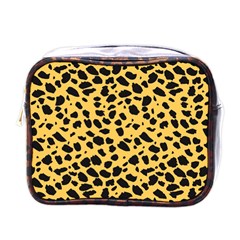 Skin Animals Cheetah Dalmation Black Yellow Mini Toiletries Bags by Mariart