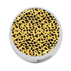 Skin Animals Cheetah Dalmation Black Yellow 4-port Usb Hub (one Side) by Mariart