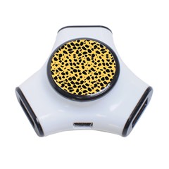 Skin Animals Cheetah Dalmation Black Yellow 3-port Usb Hub by Mariart