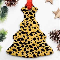 Skin Animals Cheetah Dalmation Black Yellow Ornament (christmas Tree)  by Mariart