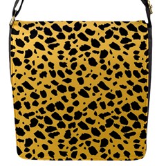 Skin Animals Cheetah Dalmation Black Yellow Flap Messenger Bag (s) by Mariart