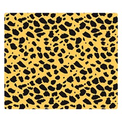 Skin Animals Cheetah Dalmation Black Yellow Double Sided Flano Blanket (small)  by Mariart