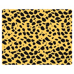 Skin Animals Cheetah Dalmation Black Yellow Double Sided Flano Blanket (medium)  by Mariart