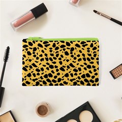 Skin Animals Cheetah Dalmation Black Yellow Cosmetic Bag (xs) by Mariart