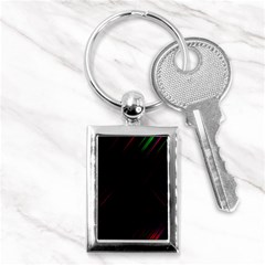 Streaks Line Light Neon Space Rainbow Color Black Key Chains (rectangle)  by Mariart