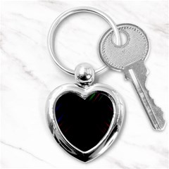 Streaks Line Light Neon Space Rainbow Color Black Key Chains (heart)  by Mariart