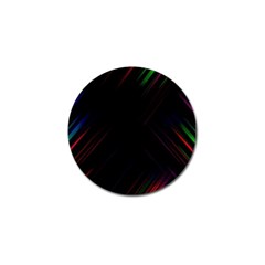 Streaks Line Light Neon Space Rainbow Color Black Golf Ball Marker by Mariart