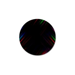 Streaks Line Light Neon Space Rainbow Color Black Golf Ball Marker (10 Pack) by Mariart