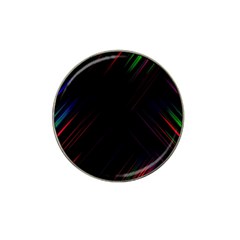 Streaks Line Light Neon Space Rainbow Color Black Hat Clip Ball Marker (4 Pack) by Mariart