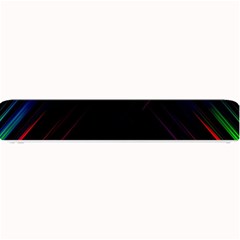 Streaks Line Light Neon Space Rainbow Color Black Small Bar Mats by Mariart