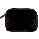 Streaks Line Light Neon Space Rainbow Color Black Digital Camera Cases Front