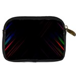 Streaks Line Light Neon Space Rainbow Color Black Digital Camera Cases Back