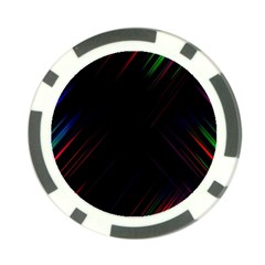 Streaks Line Light Neon Space Rainbow Color Black Poker Chip Card Guard (10 Pack) by Mariart