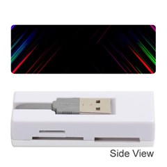 Streaks Line Light Neon Space Rainbow Color Black Memory Card Reader (stick) 