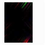 Streaks Line Light Neon Space Rainbow Color Black Large Garden Flag (Two Sides) Front