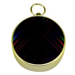 Streaks Line Light Neon Space Rainbow Color Black Gold Compasses by Mariart