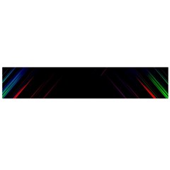 Streaks Line Light Neon Space Rainbow Color Black Flano Scarf (large)