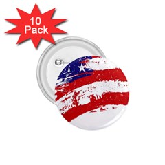 Red White Blue Star Flag 1 75  Buttons (10 Pack)