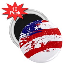 Red White Blue Star Flag 2 25  Magnets (10 Pack) 