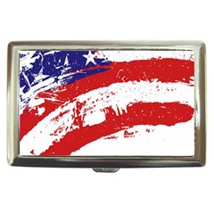 Red White Blue Star Flag Cigarette Money Cases by Mariart