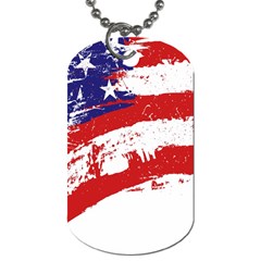 Red White Blue Star Flag Dog Tag (two Sides) by Mariart