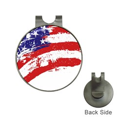 Red White Blue Star Flag Hat Clips With Golf Markers by Mariart