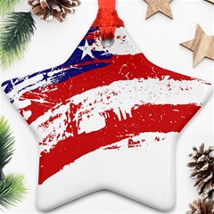 Red White Blue Star Flag Star Ornament (two Sides) by Mariart