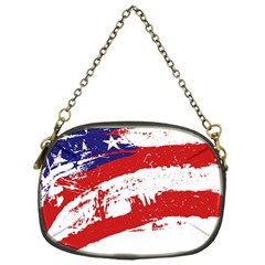 Red White Blue Star Flag Chain Purses (one Side)  by Mariart