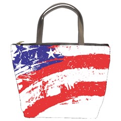 Red White Blue Star Flag Bucket Bags by Mariart