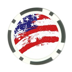 Red White Blue Star Flag Poker Chip Card Guard (10 Pack) by Mariart