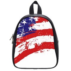 Red White Blue Star Flag School Bags (small)  by Mariart