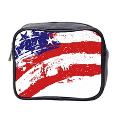 Red White Blue Star Flag Mini Toiletries Bag 2-side by Mariart