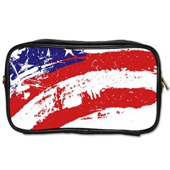 Red White Blue Star Flag Toiletries Bags 2-side by Mariart