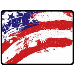 Red White Blue Star Flag Fleece Blanket (large) 